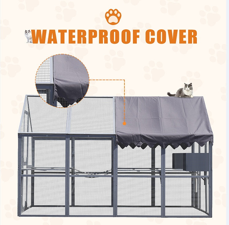 Outdoor Cat House W/ Upgraded Waterproof Cover
