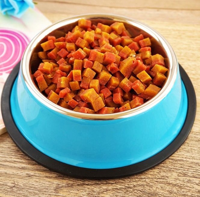 Colored Stainless Steel Feeding Bowls W/ Multiple Sizes and Colors