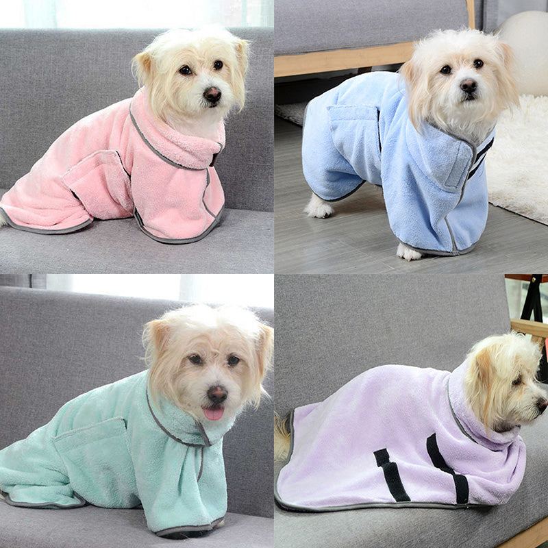 Colored Microfiber Pet Bathrobe