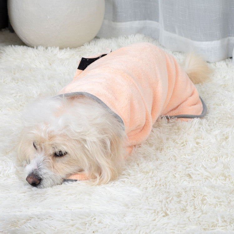 Colored Microfiber Pet Bathrobe