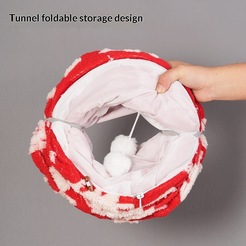 Christmas Tunnel Cat Nest