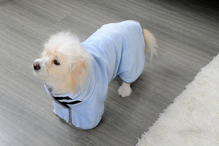 Colored Microfiber Pet Bathrobe
