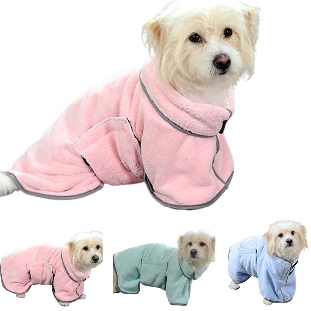 Colored Microfiber Pet Bathrobe