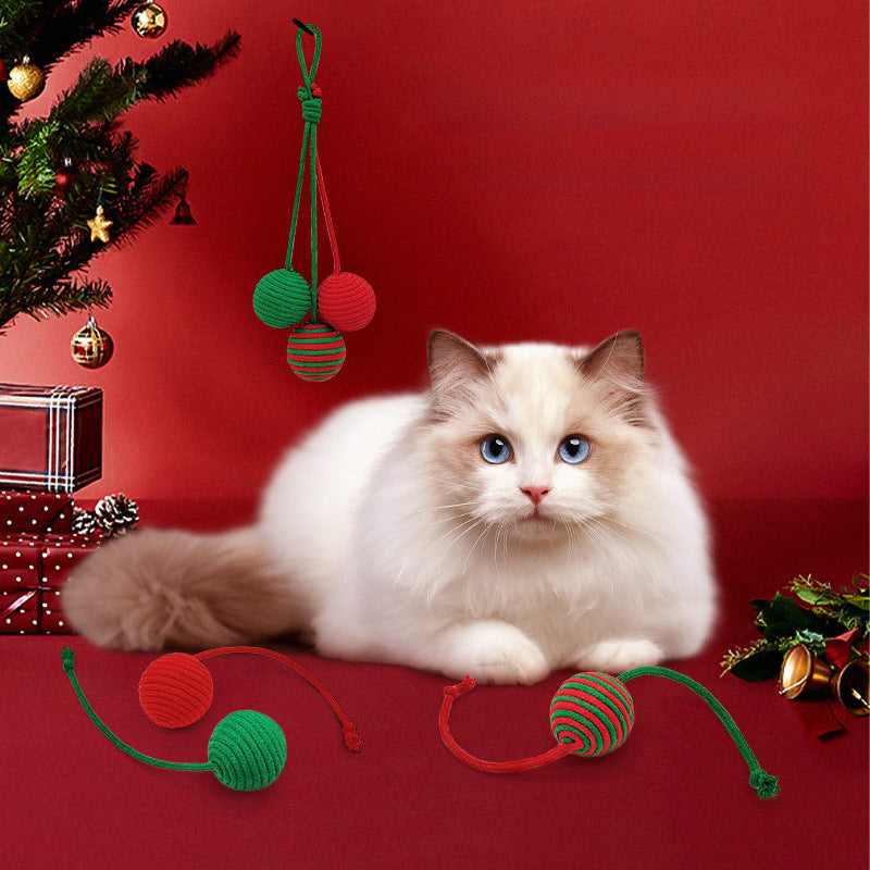 Christmas Rope Ball For Cats
