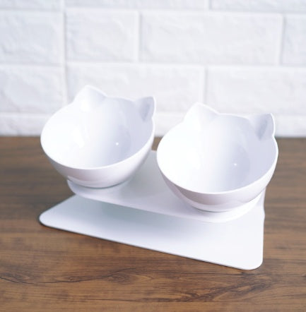 Modern Oblique Pet Feeding Bowls