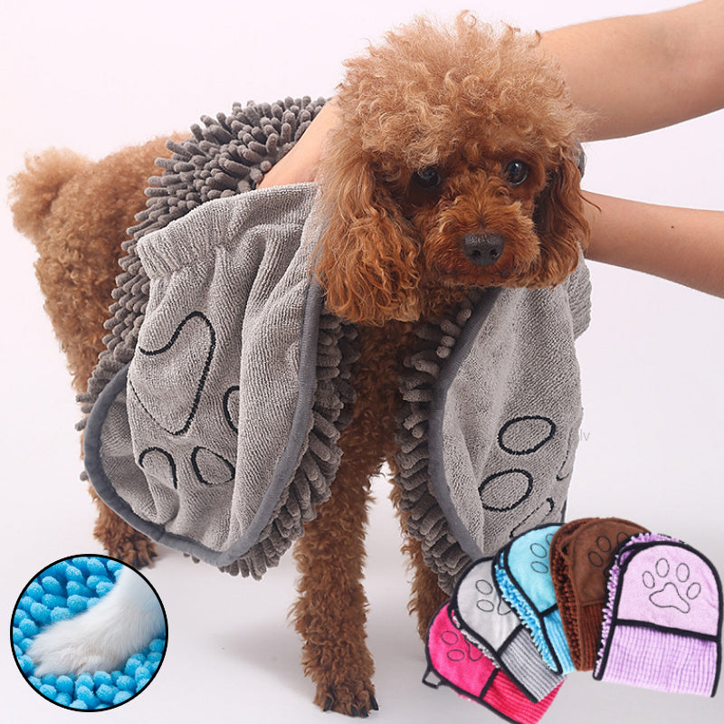 Colored Microfiber Pet Bath Towels