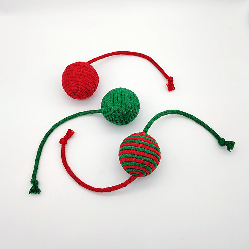 Christmas Rope Ball For Cats
