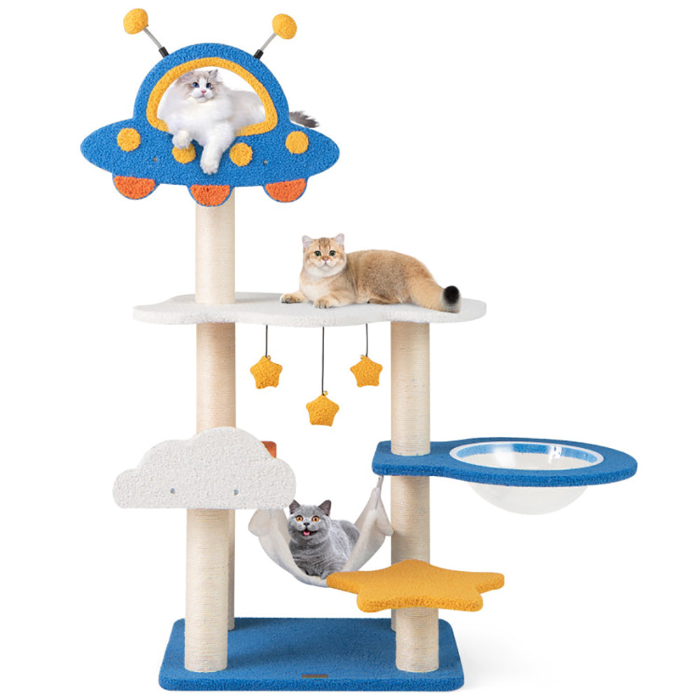 Colorful Spaced Themed Cat Tower