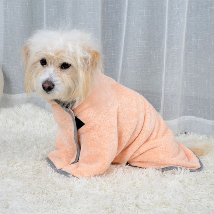 Colored Microfiber Pet Bathrobe