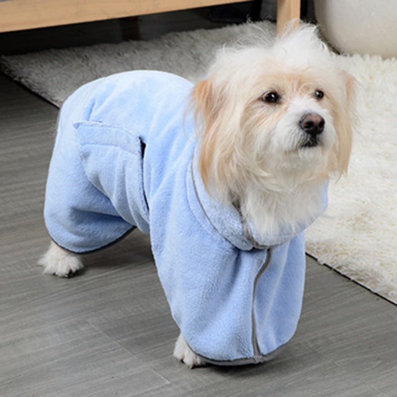 Colored Microfiber Pet Bathrobe
