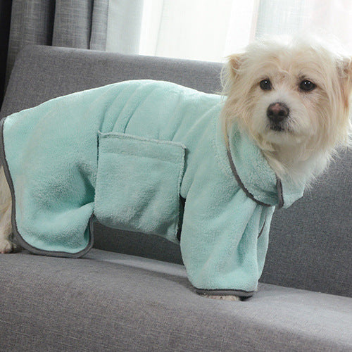 Colored Microfiber Pet Bathrobe