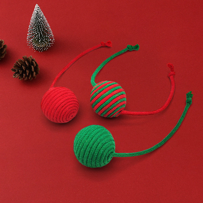 Christmas Rope Ball For Cats
