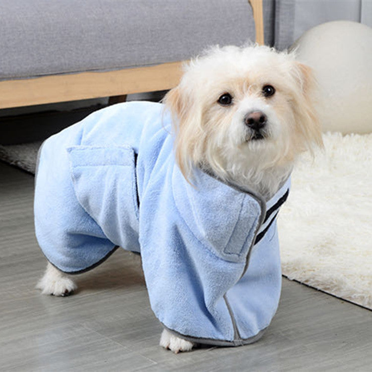 Colored Microfiber Pet Bathrobe