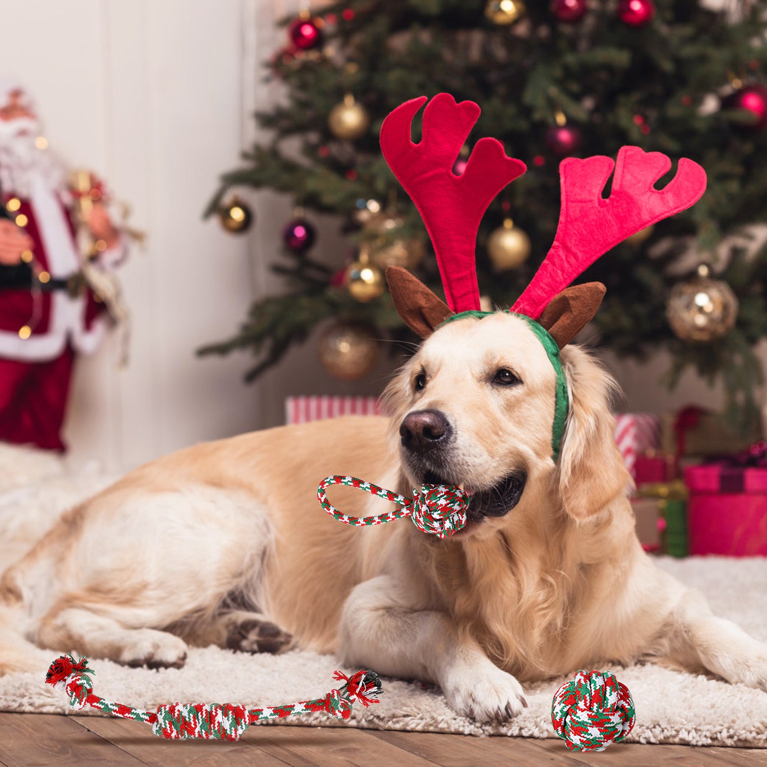 Christmas Rope Toy for Dogs