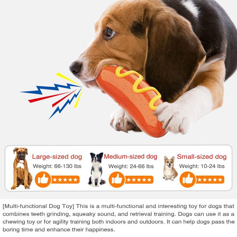 Aggressive Chewer Hot Dog Toy