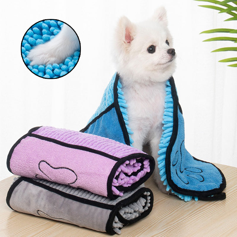 Colored Microfiber Pet Bath Towels