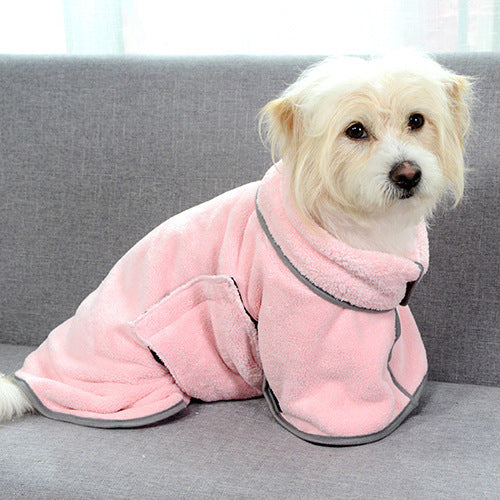 Colored Microfiber Pet Bathrobe
