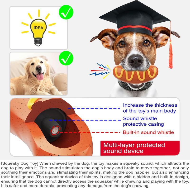 Aggressive Chewer Hot Dog Toy