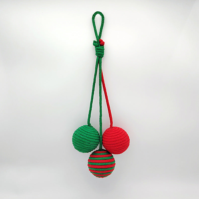 Christmas Rope Ball Chaser For Cats